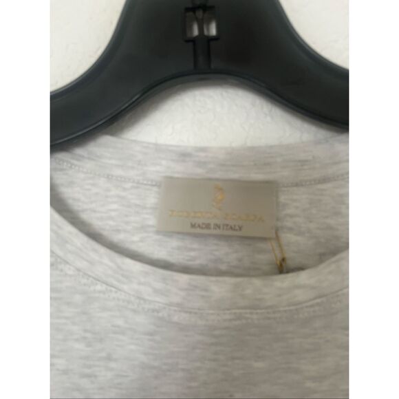 Roberta Scarpa Silver Foil Heart T Shirt NEW NWT - Picture 4 of 7